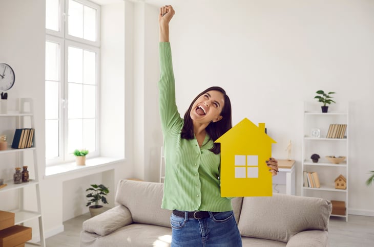 Happy homeowner
