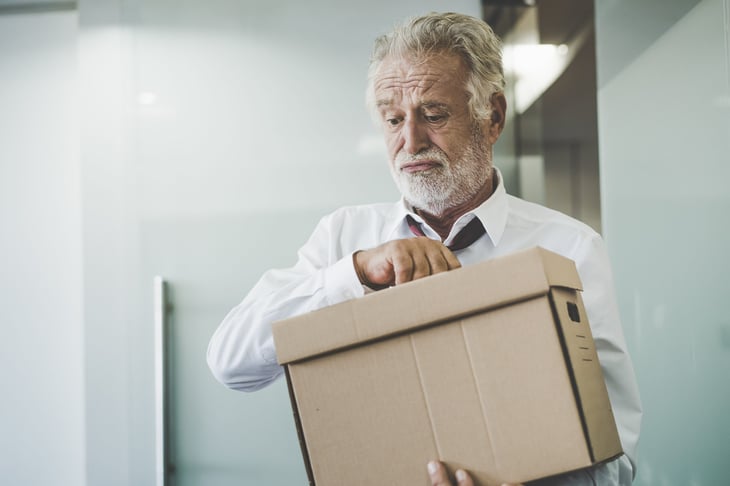 Laid-off senior worker