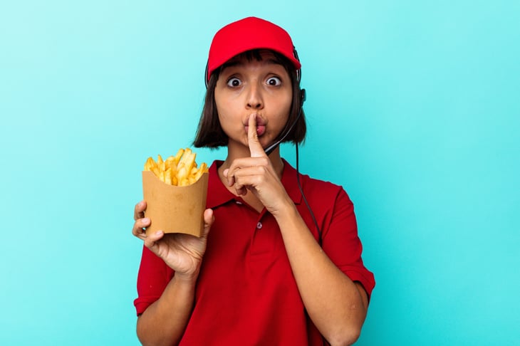 Female fast-food worker