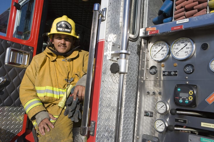 Hispanic firefighter