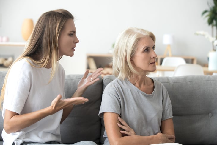 mother ignoring daughter disagreement fight