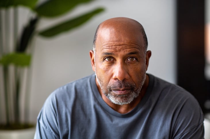 Serious older man