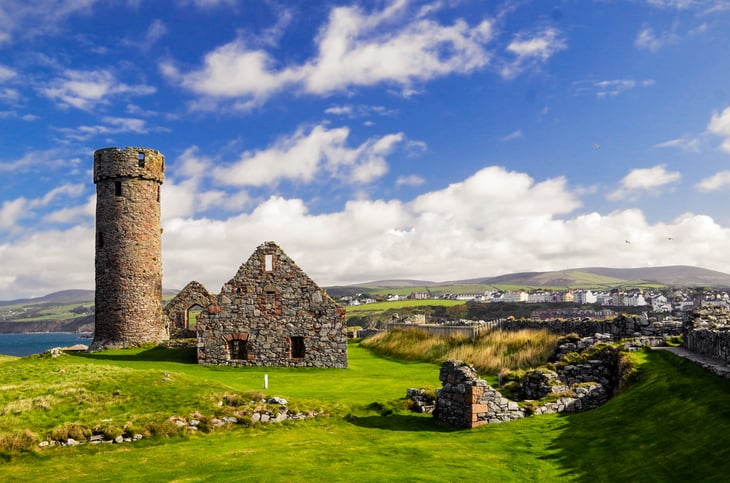 Peel castle in the Isle of Man