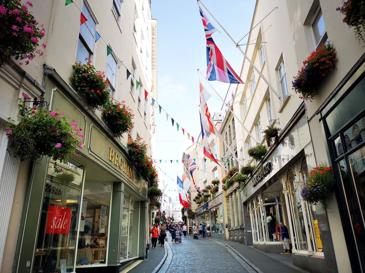 The Old Quarter in Guernsey, Channel Islands