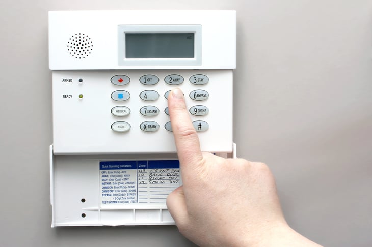 Home security alarm system