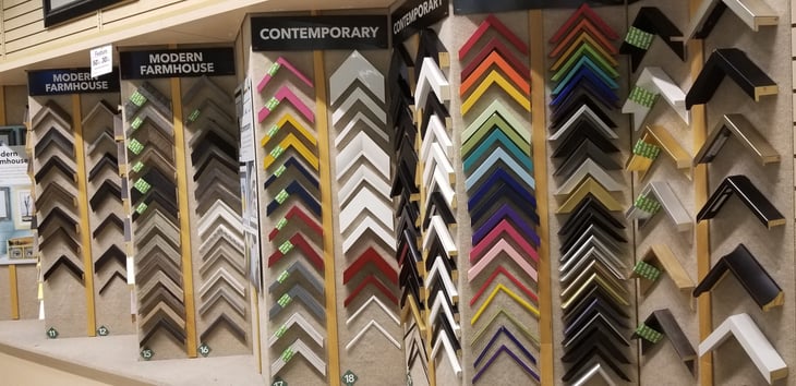 Selection of custom picture frames