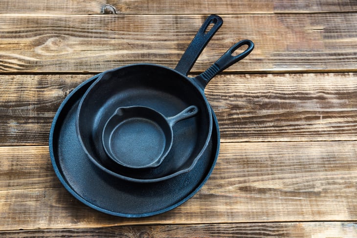 Cast iron pans
