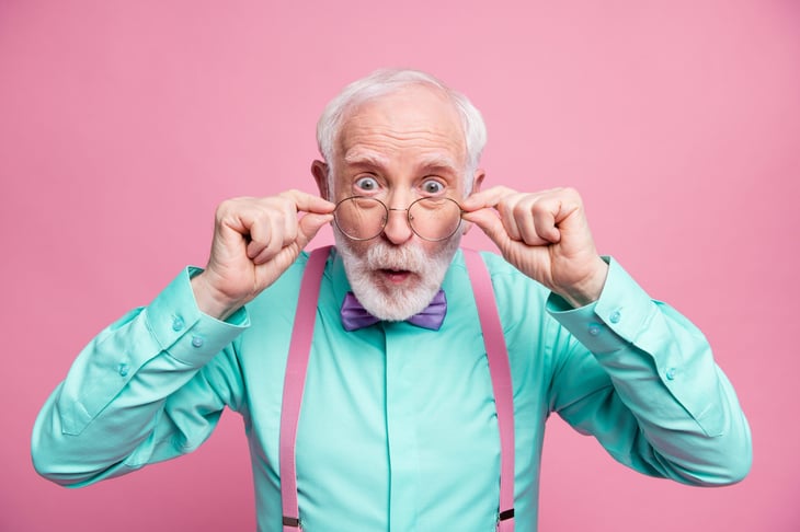 surprised senior