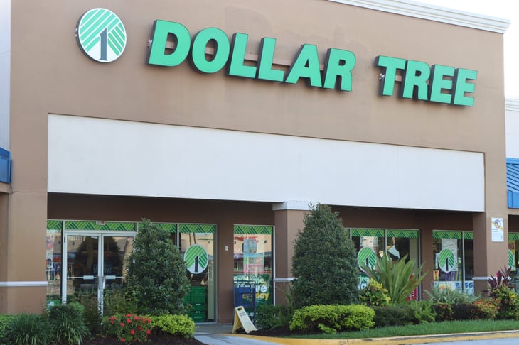 Dollar store entrance