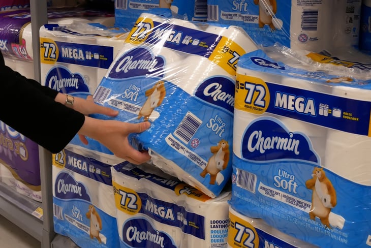 Charmin Mega rolls of toilet paper