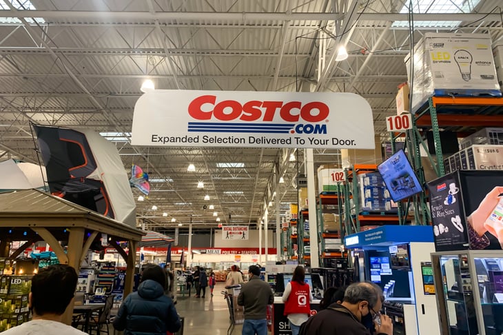 Shoppers in Costco