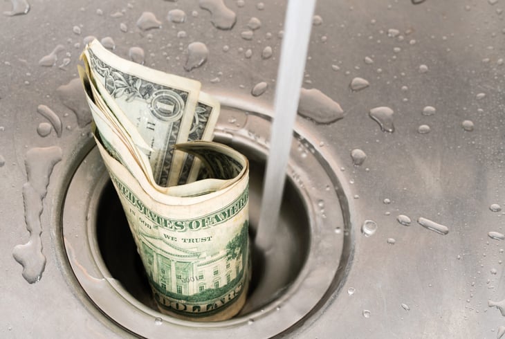 Money down the drain