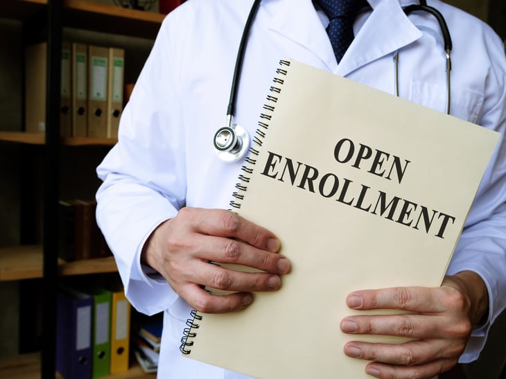 Open enrollment in health insurance or Medicare