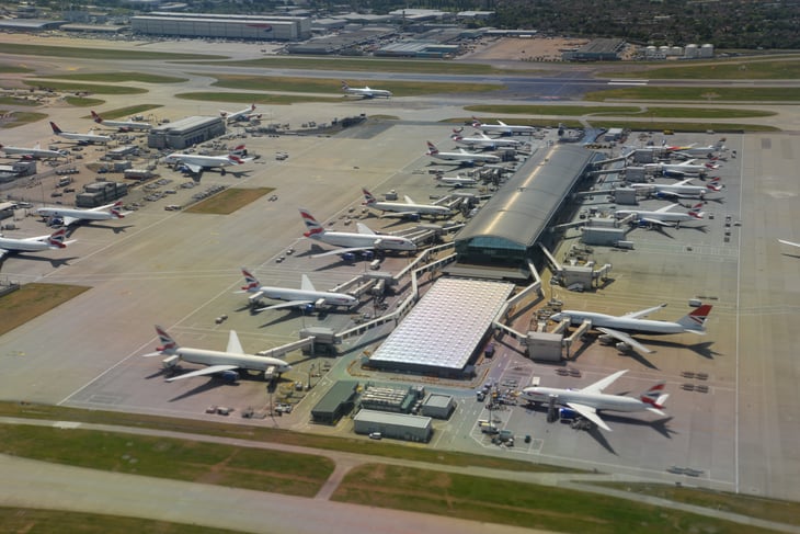 Heathrow Airport in London, England