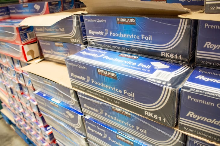Kirkland Reynolds Costco tin foil aluminum foil