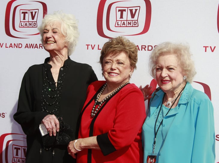 Betty White with the other Golden Girls