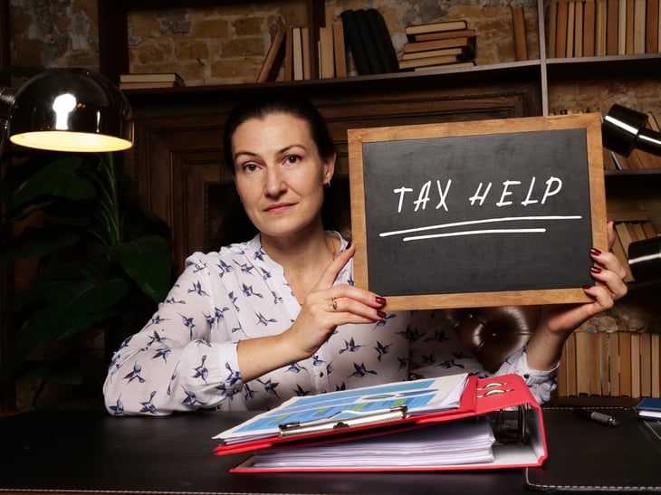 Woman offering tax help