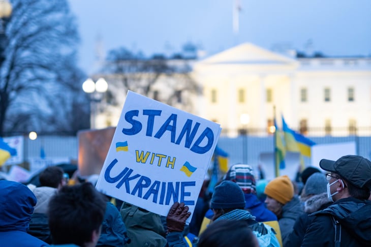 Stand with Ukraine sign