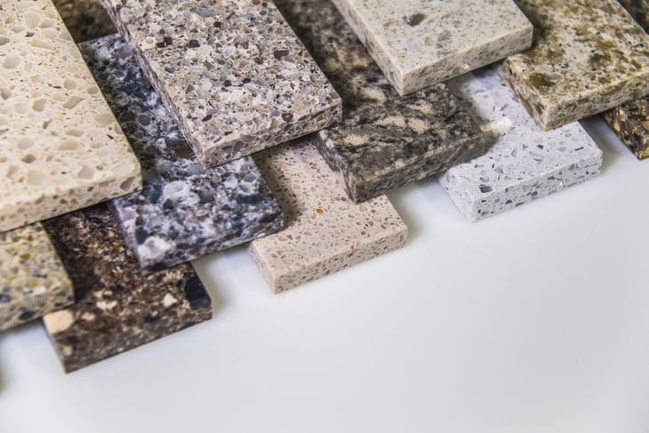 Granite counter squares.
