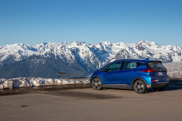 EV in Olympic National Park in Washington
