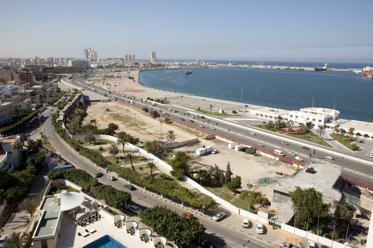 Traffic in Tripoli, Libya