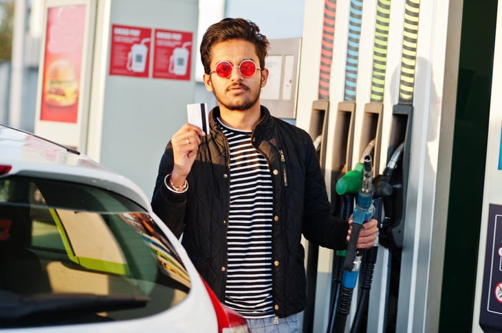 Man at the gas pump