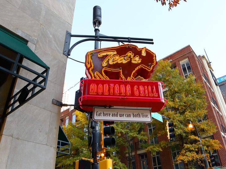 Ted's Montana Grill sign