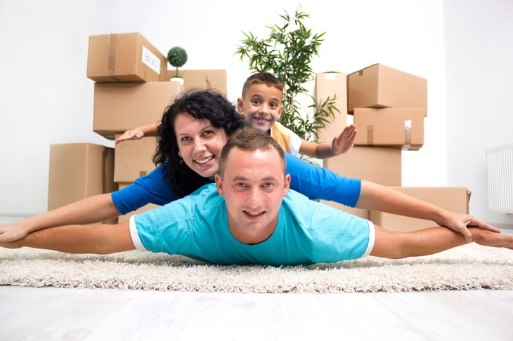 Family getting ready to move