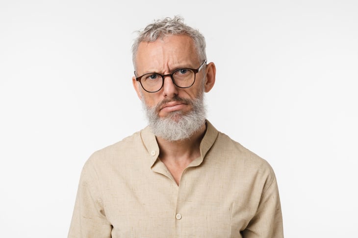 older concerned man