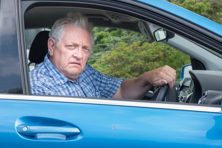 Unhappy driver