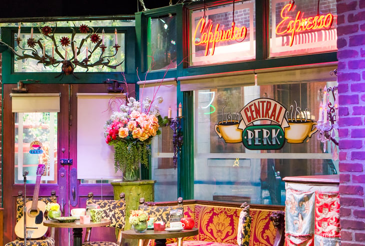 Central Perk cafe, a set for the series Friends in 1994