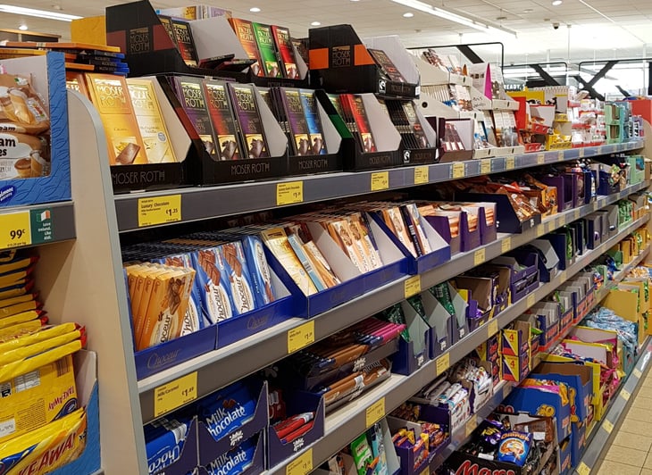Chocolate and sweets at Aldi