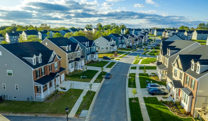 Homes in a neighborhood