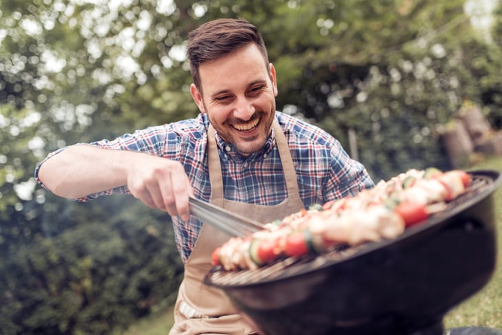 Man at the barbecue