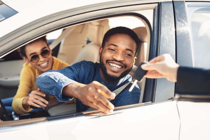 Happy car owner