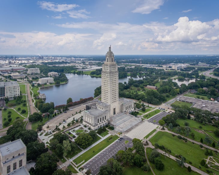 Louisiana Capitol building in Baton Rouge