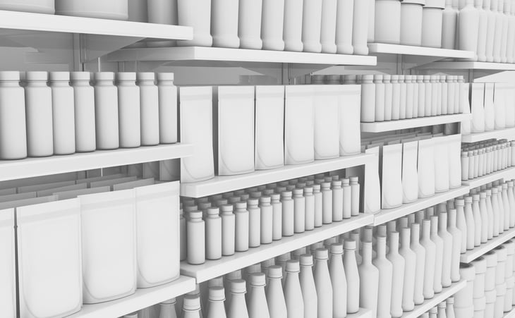 Generic brand products in the store