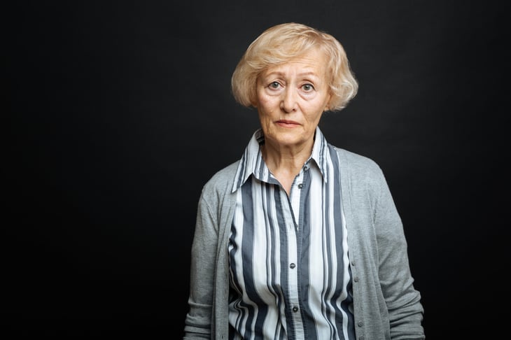 Concerned woman thinking about Social Security benefits
