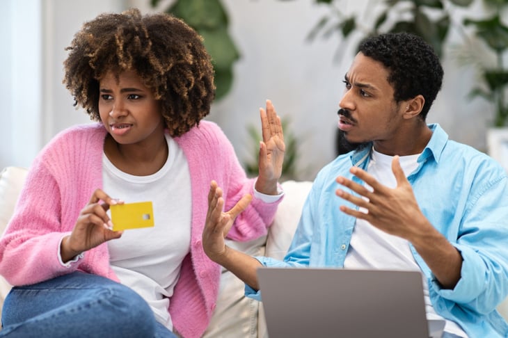 couple arguing over money