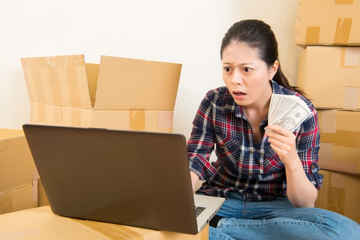 Woman shocked by cost of rent