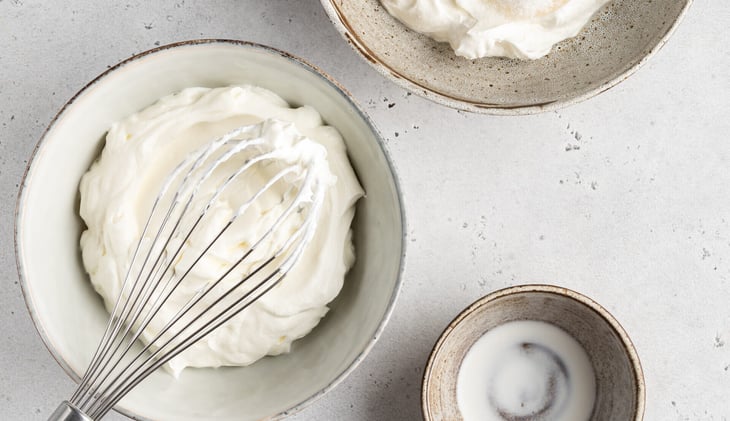 Whipping heavy cream