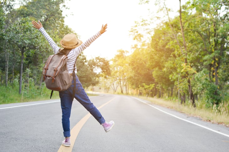 happy traveler