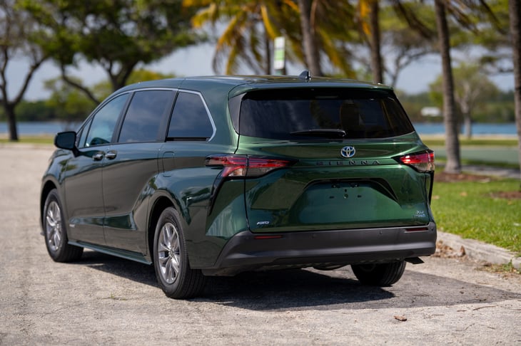 The newly redesigned all-wheel drive Toyota Sienna Hybrid minivan