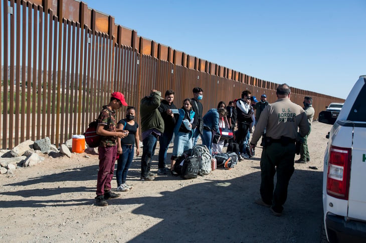 Migrants from Columbia hoping to become American immigrants at the U.S. border with Mexico