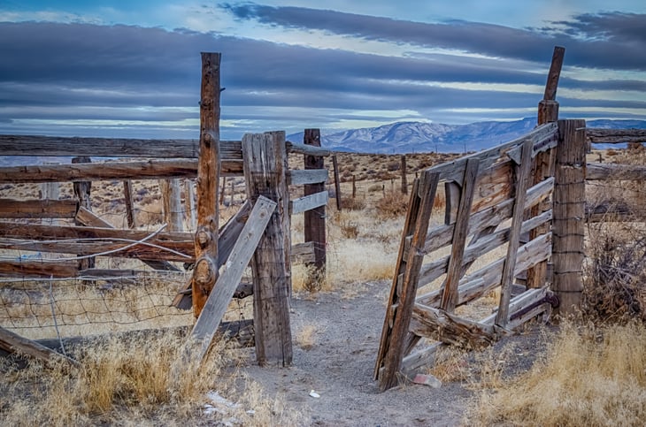 Old gate near Fernley, Nevada