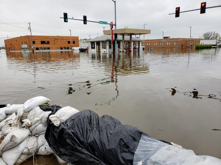 Flooding in Davenport, Iowa