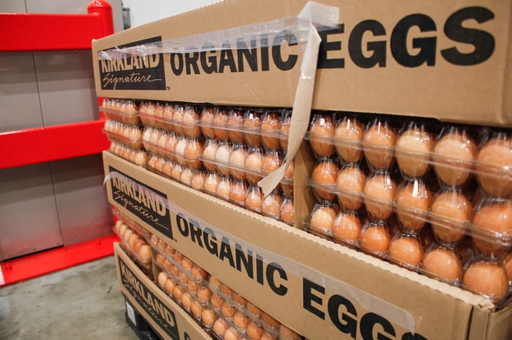 Kirkland Signature fresh eggs at Costco