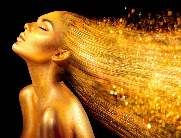 Golden woman