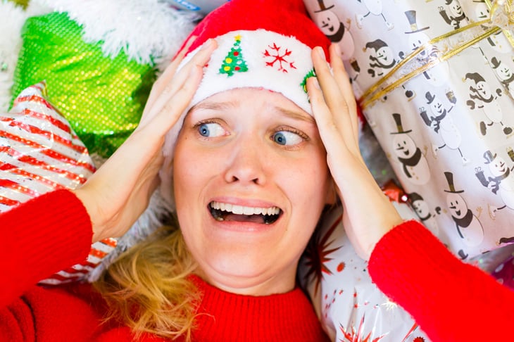 Woman Christmas Shopping
