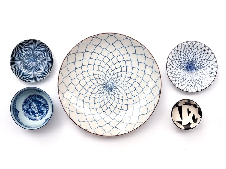 round ceramic plate set, tableware